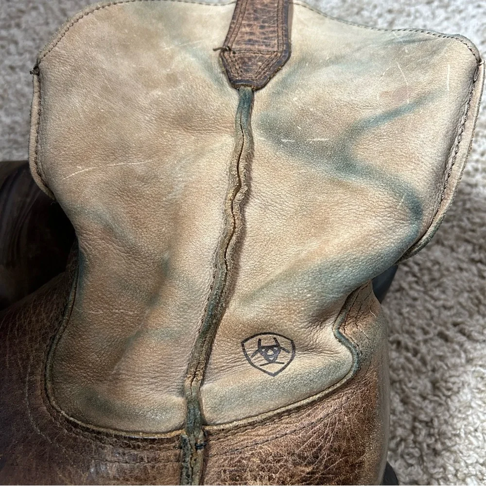 Men’s Brown Ariat Rambler Western Leather Boots Size 10 |A4